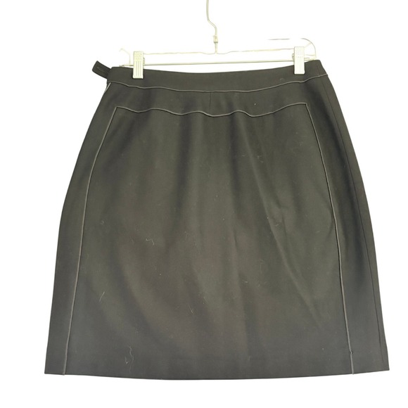 Harve Benard Dresses & Skirts - Harve Benard Wool Blend Pencil Skirt Black Scalloped Yoke Size 10 NWT